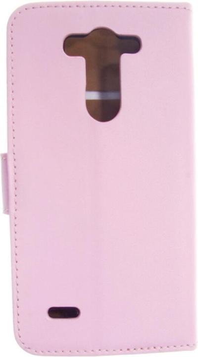 Actual product image OEM Slim Leather Book Case for LG G3 mini - pink 4250710558124 (LG G3s)