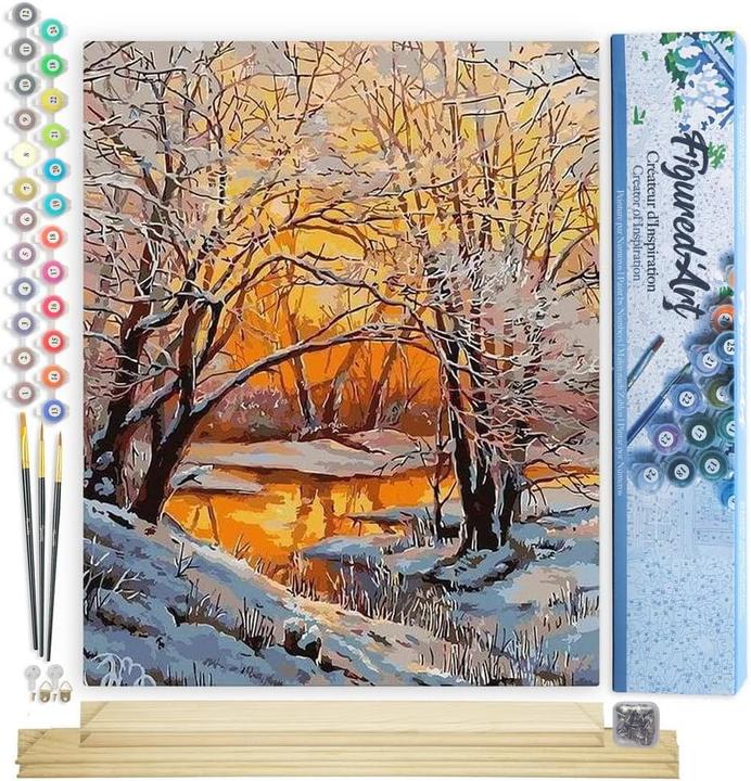 Immagine prodotto Figured'Art Dipingere con i numeri - Alberi in inverno