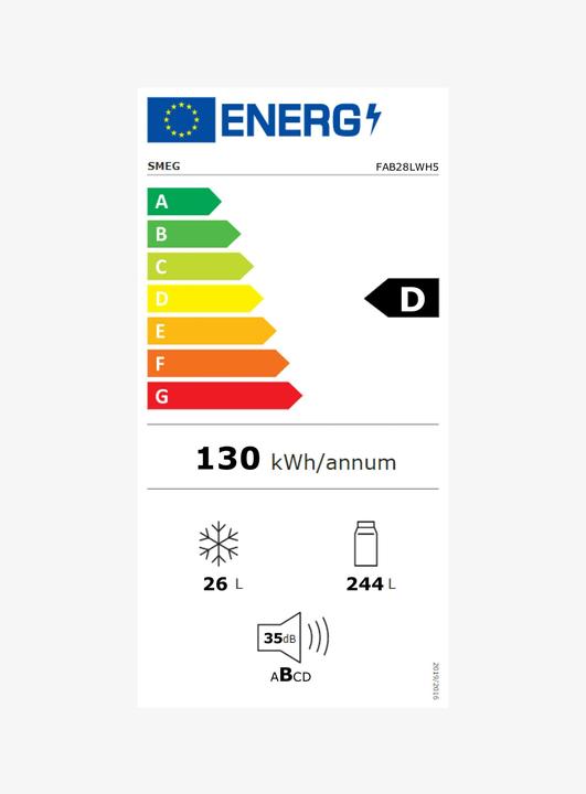 Energy Label Smeg FAB28LWH5 (270 l)