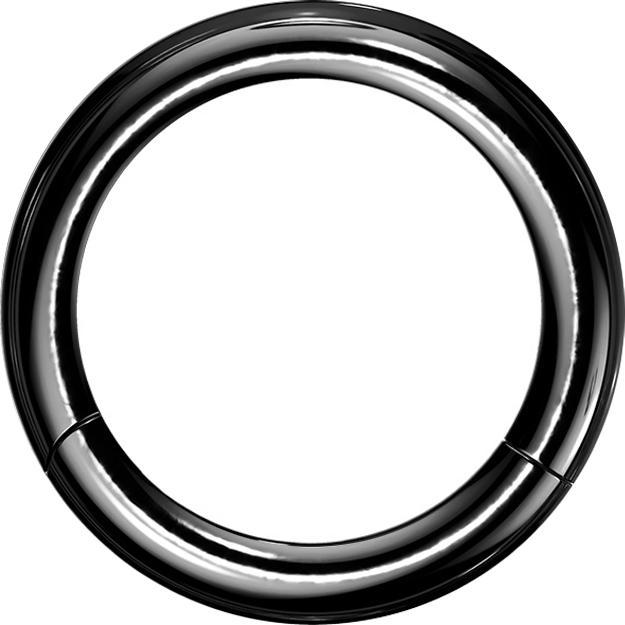 Star Piercing Segmentring klappbar schwarz (Chirurgenstahl 316L, ohne Messing)