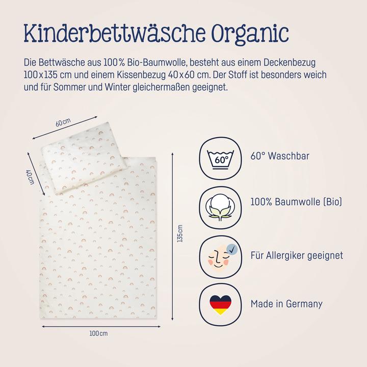 Produktbild Julius Zöllner Bettwäsche Organic, Rainbow 80/80+35/40