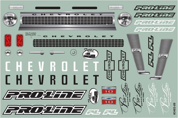 Actual product image Pro-Line Chevrolet C-10 check clear (Cab&Bed)