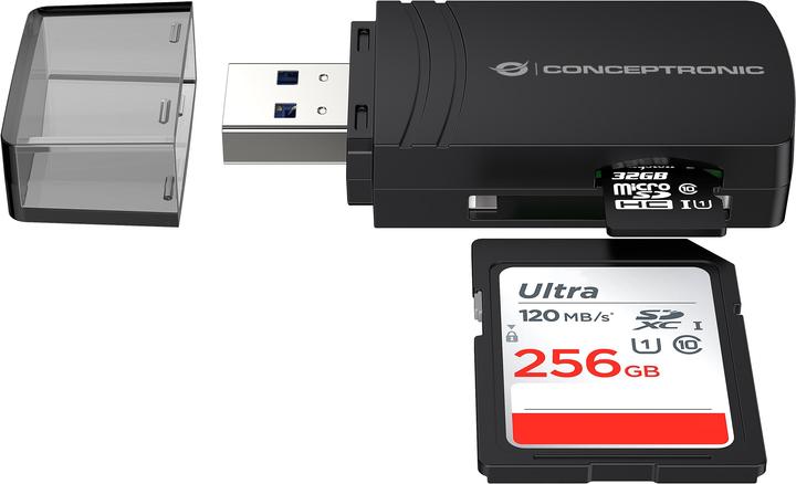 Immagine prodotto Conceptronic Lettore di schede USB-A -> Micro SD/TF 4.0 nero