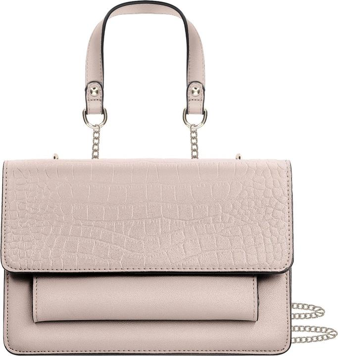 Gallantry Beigefarbene Metallic-Kettenhandtasche