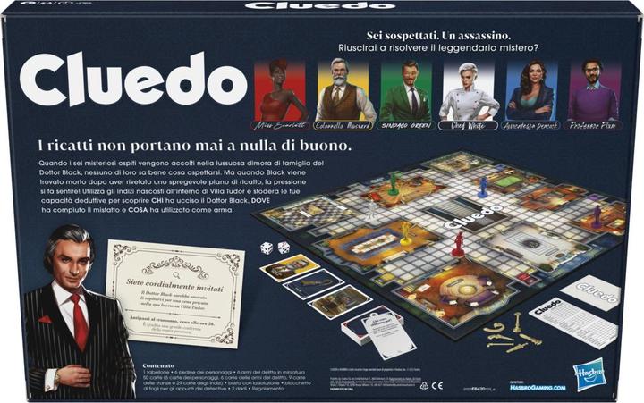 Actual product image Hasbro Gaming Cluedo board game, redesigned Cluedo for 2-6 players, detective game, family game for children and (Italian)