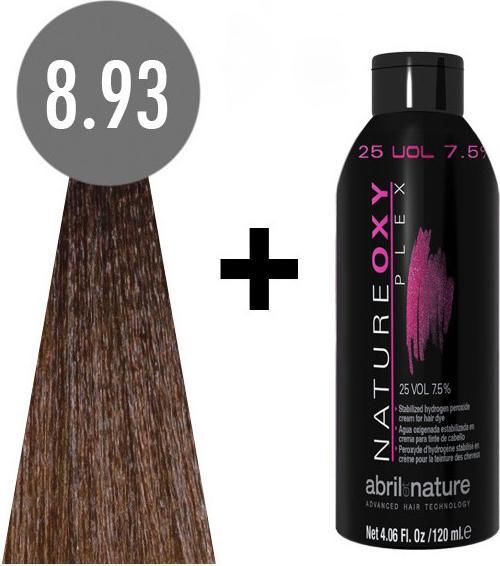 Image du produit Abril Et Nature Naturecolor Plex #8.93 120 ml. Blonde brun clair + natureoxy plex 25 vol. 120ml. (8.93)
