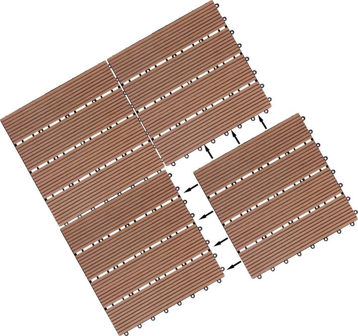 Actual product image Casaria WPC Fliesen (66 x, 30 x 30 cm)