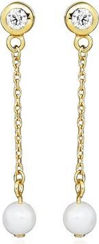 Produktbild Silver Cat Vergoldete Ohrringe mit Perlen und Cubic Zirkonia Sc561