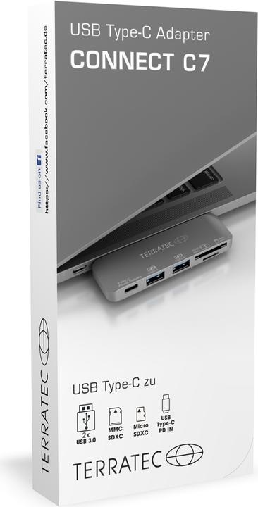 Immagine prodotto Terratec Collegare C7 CardReader (Porta di attracco (proprietaria), 3 Porti)