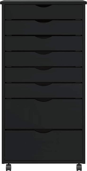 Image du produit VidaXL Rollschrank mit Schubladen MOSS Schwarz Massivholz Kiefer