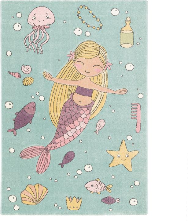 Produktbild Pergamon Kinder Teppich Maui Kids Meerjungfrau Pastell (140 x 200 cm)