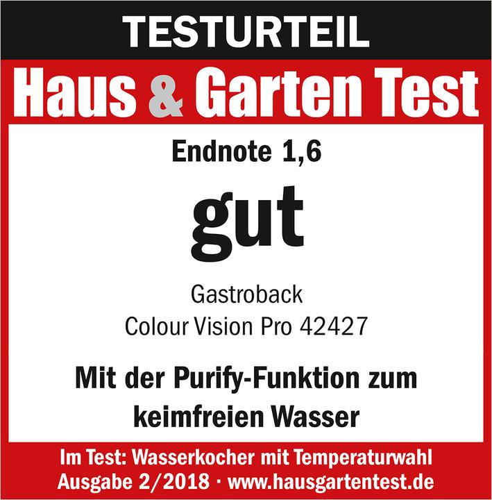 Produktbild Gastroback Colour Vision Pro (1.50 l, CH-Stecker)