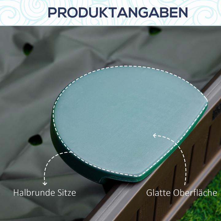 Produktbild Outsunny Sandkasten mit anpassbarer Form und 3 Sitzplätzen