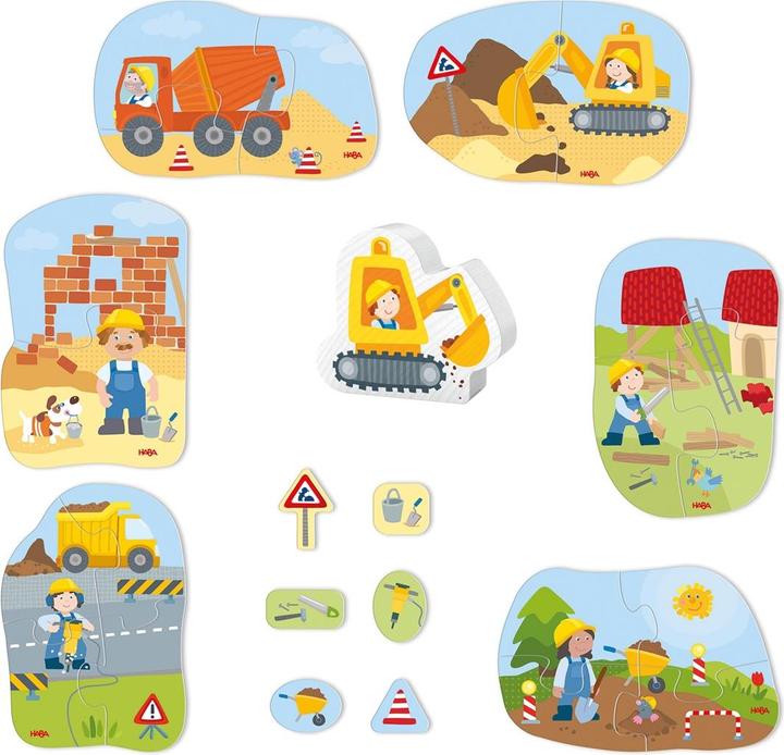 Actual product image Magni HABA 6 first building site puzzles (18 pieces)
