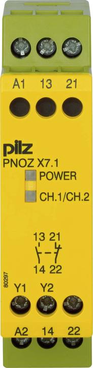 Actual product image Pilz 774051 PNOZ X7.1 24VAC/DC 1n/o 1n/c