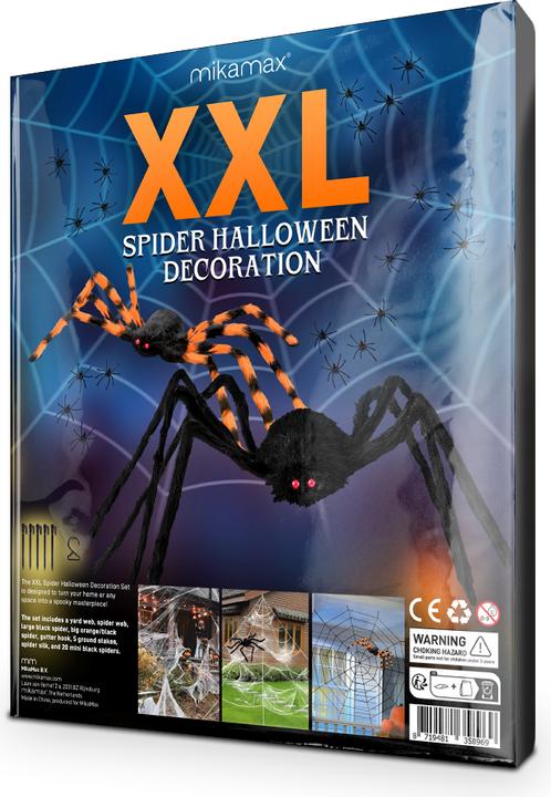 Mikamax Decorazione di Halloween ragno XXL