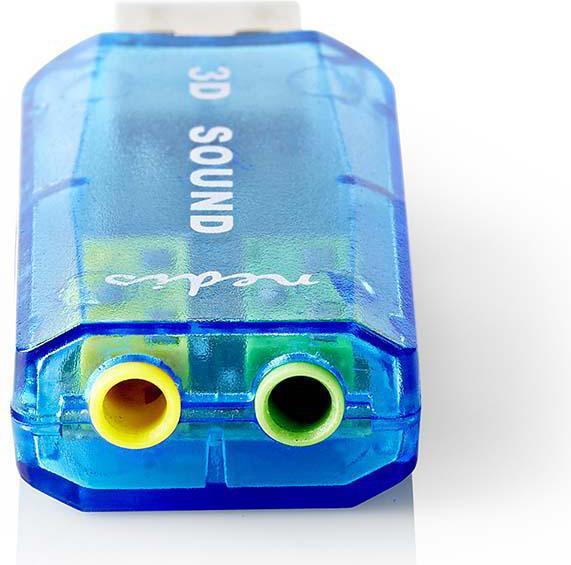 Immagine prodotto Nedis Scheda audio 5.1 USB 2.0 Connessione microfono: 1x 3,5 mm Connessione cuffie: 3,5 mm Maschio Nero (USB)