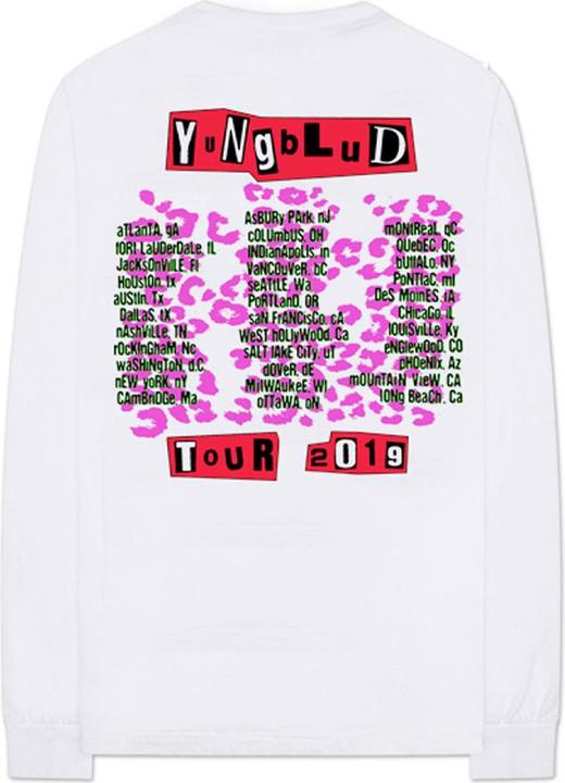 Actual product image Yungblud Unisex Adult Tour Back & Sleeve Print Cotton Long-Sleeved T-Shirt (M)