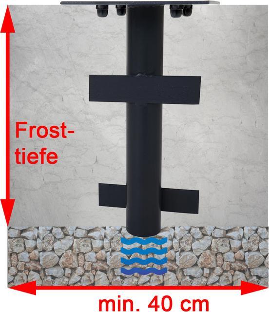 Image du produit Mendler Douille pour parasol de luxe, Ancrage au sol Pied de parasol 35x19x19cm - 107320