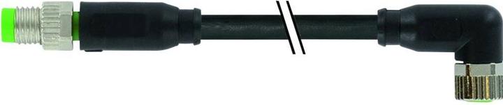 Image du produit Murr Elektronik M8 St. 0° / M8 femelle 90° PUR 3x0.25 noir UL/CSA+remorquage. 2 m