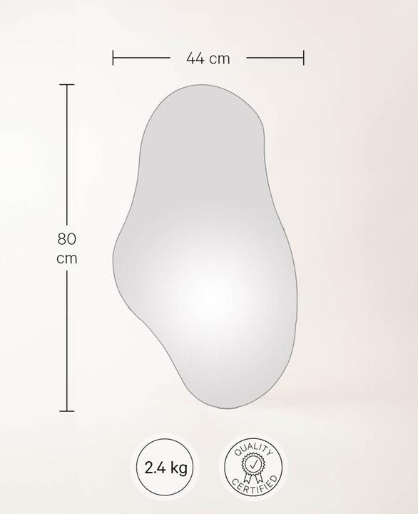 Actual product image Esmée Wave-shaped mirror (44 x 80 cm)
