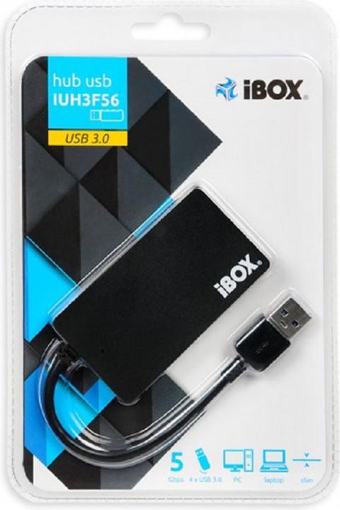 Actual product image iBox USB 3.0 Slim Hub (USB-A, 4 Ports)