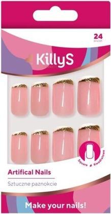 Image du produit KillyS Ongles artificiels carrés Golden Way 24 pièces