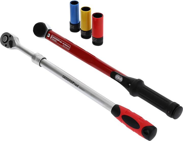 Productafbeelding Gedore Red Gereedschapsset wielwissel assortiment 3 stuks (1/2", 40 Nm, 200 Nm)