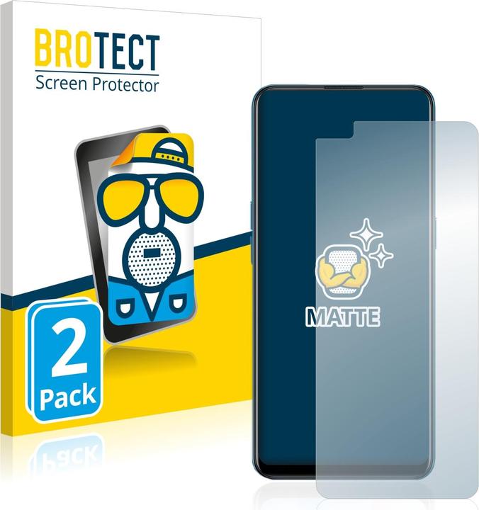 Actual product image BROTECT Anti-glare screen protector matt (2 Piece, Oppo Reno 4 5G)