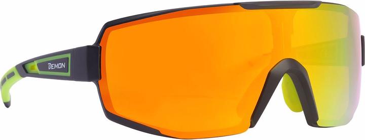 Demon Performance Sonnenbrille (Black Yellow, Verspiegeltes Glas)