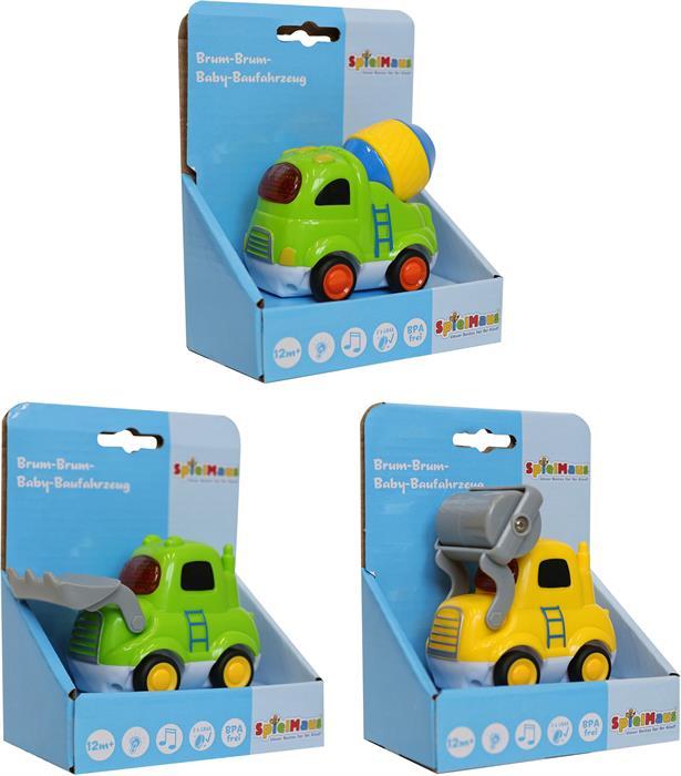 Immagine prodotto Spielmaus Baby Brum Brum Baufahrzeuge, 3-fach assortiert