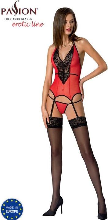Actual product image Passion Peonia Corset Erotic Line Rojo L/Xl (XL)