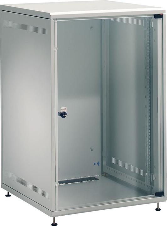 Image du produit Schäfer Shop 48,30cm (19") NT Mini Rack, 18 UH, LxHxP : 570 x 875 x 600 mm, avec porte avant vitrée ESG, gris (10.86 HE, Rack 19 pouces)