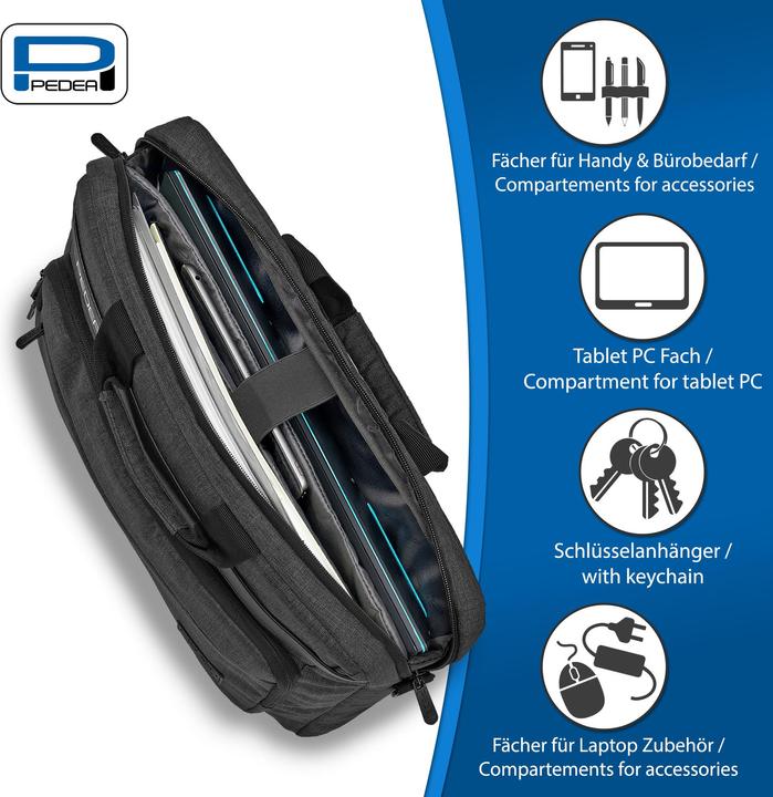 Produktbild Pedea Laptoptasche URBAN compact 43,9cm (17.3"), grau (17.28")