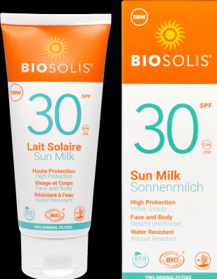 Actual product image Biosolis Sun Milk (Suntan lotion, SPF 30, 100 ml, 144 g)