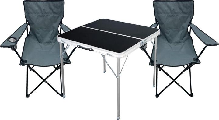 Actual product image Mojawo 3-piece camping furniture set table black + camping chairs with bag