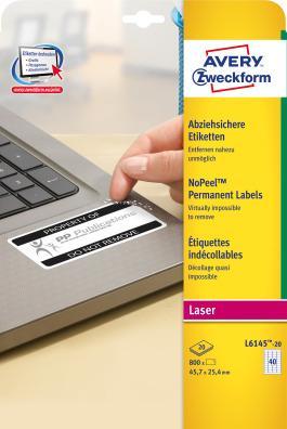 Actual product image Avery Peelable labels