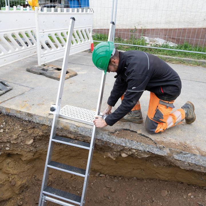 Produktbild Munk Stufen-Baugrubenleiter 4 Stufen (Anlegeleiter, 225 cm)