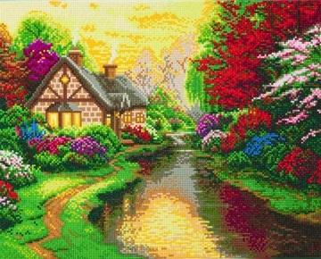 Actual product image Craft Buddy A Quiet Evening, 40x50cm Crystal Art Kit THOMAS KINKADE