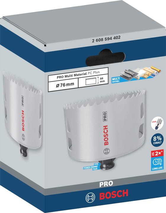 Produktbild Bosch Professional Zubehör PRO Multi Material PC Plus Lochsäge, 76 mm (76 mm)