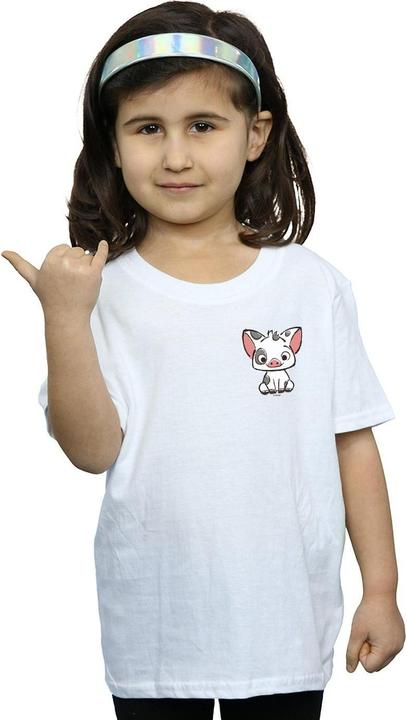 Immagine prodotto Disney Moana Pua The Pig Breast Print Maglietta Ragazze (152, 158)
