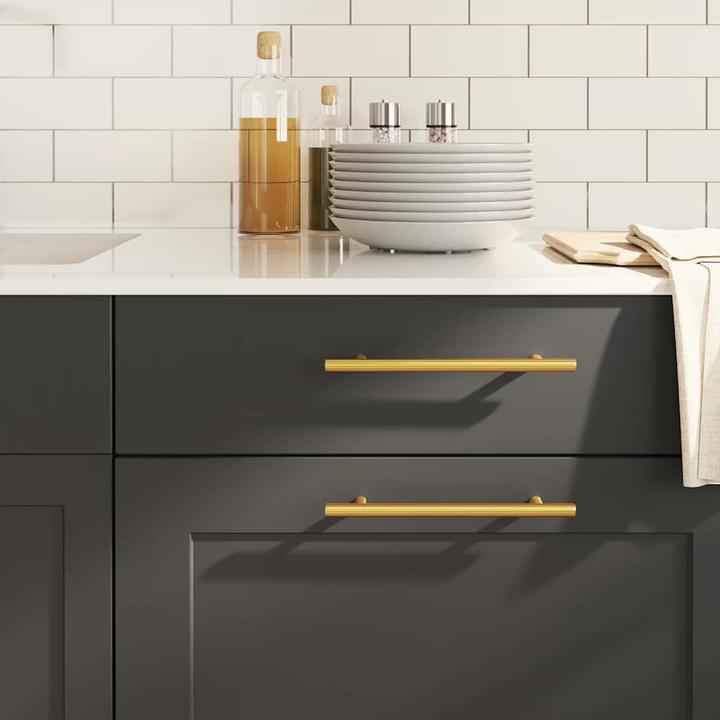 Actual product image VidaXL Furniture handles 10 pcs. Golden 160 mm stainless steel, colour
