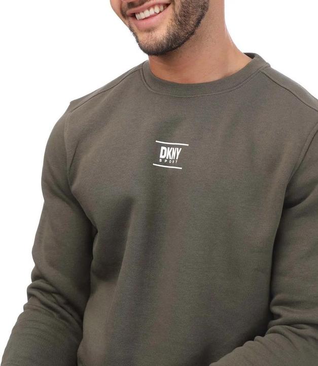 Actual product image DKNY Unisex Adult Logo Printed Crew Neck Sweatshirt (L)