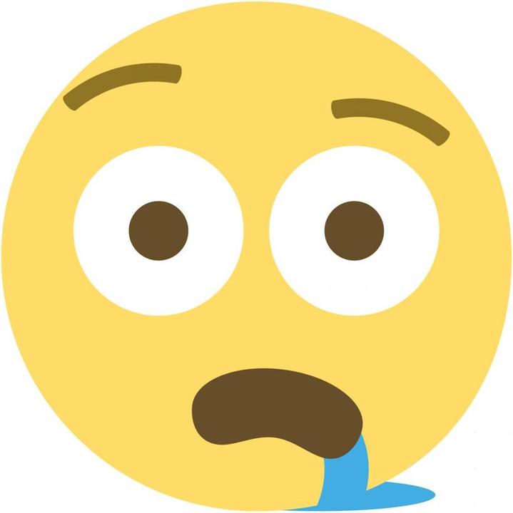Image du produit Emojione Emoji visage baveux (80 x 80 cm)
