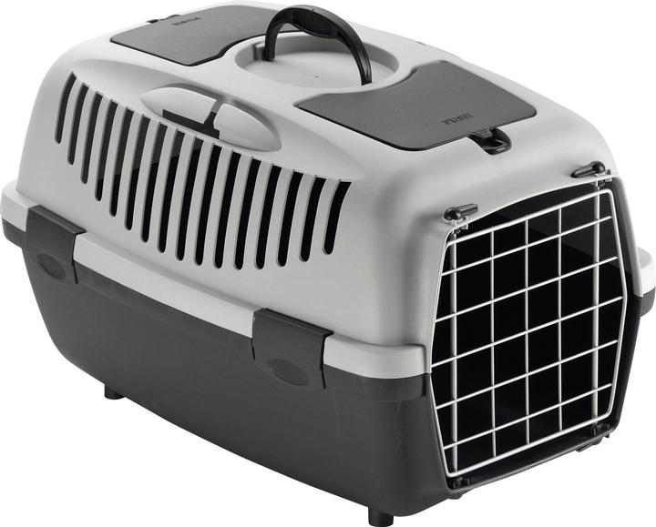 Actual product image Zolux RECORD GULLIVER 2 transport box with metal grille blue / brown (Cat, Lockable)