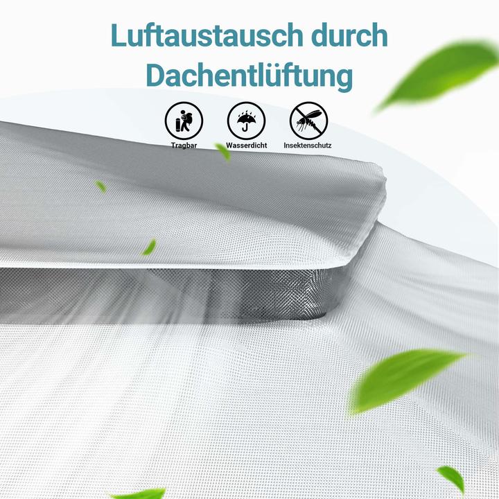 Actual product image Wiltec Folding gazebo mosquito net 4x4m light grey garden gazebo party tent pavilion (400 cm, 400 cm)