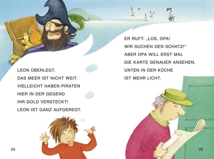 Immagine prodotto Duden Leseprofi GROSSBUCHSTABEN: DIE GEHEIMNISVOLLE SCHATZKARTE, Erstes Lesen (Tedesco, Manfred Maggio, Martin Lenz, 2018)
