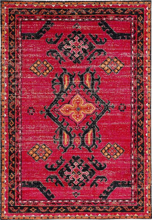 Produktbild Pergamon Kurzflor Designer Teppich Modern Vintage Orient Muster (140 x 200 cm)