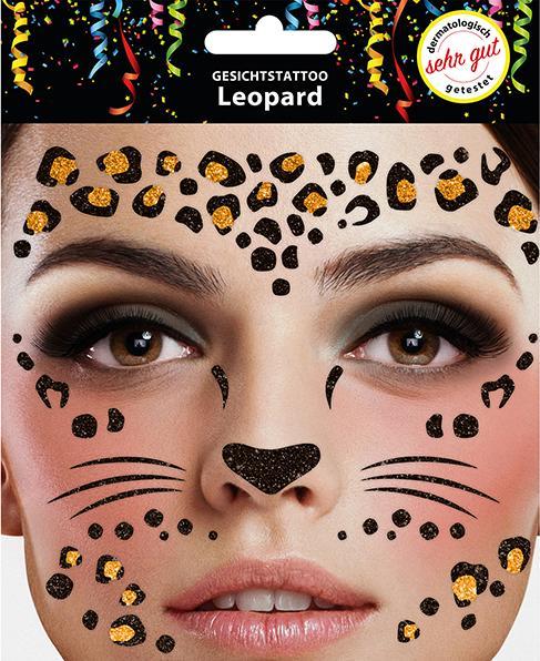 Actual product image Sombo Tatouage du visage léopard