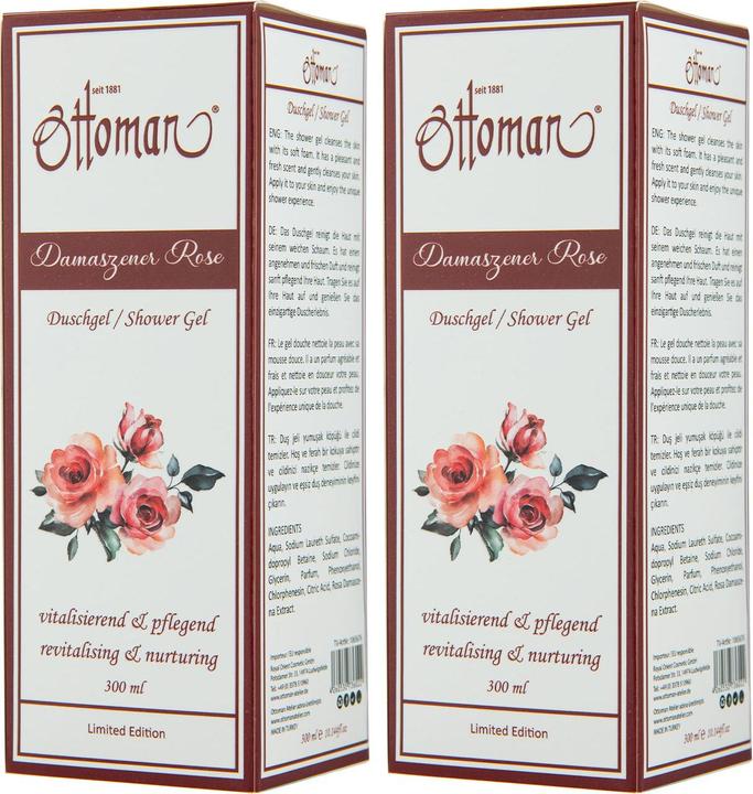 Ottoman 2er-Set Rose Duschgel, 300ml, erfrischendes Duscherlebnis (300 ml)